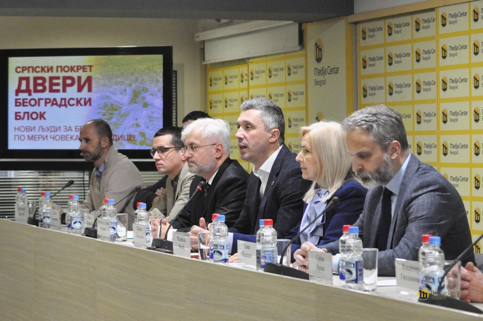 Konferencija za novinare u organizaciji Srpskog pokreta Dveri