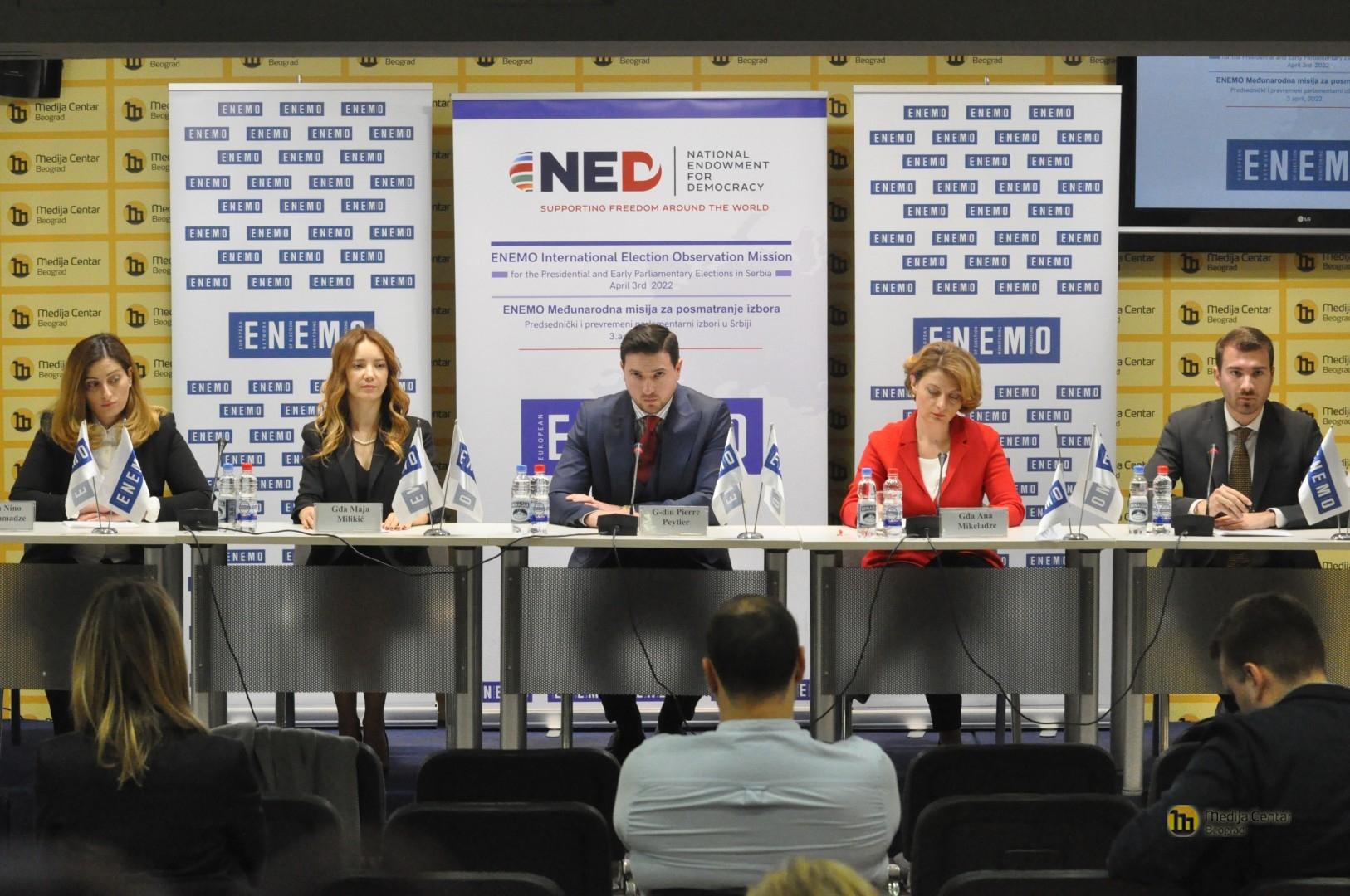 Predstavljanje ENEMO interim izveštaja povodom predstojećih predsedničkih  i prevremenih parlamentarnih izbora u Srbiji 2022.